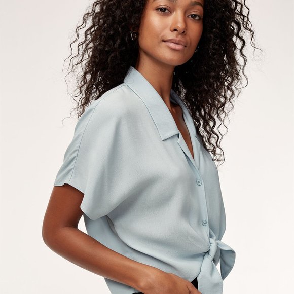 Aritzia Wilfred free Tie-Front Blouse - Picture 6 of 6